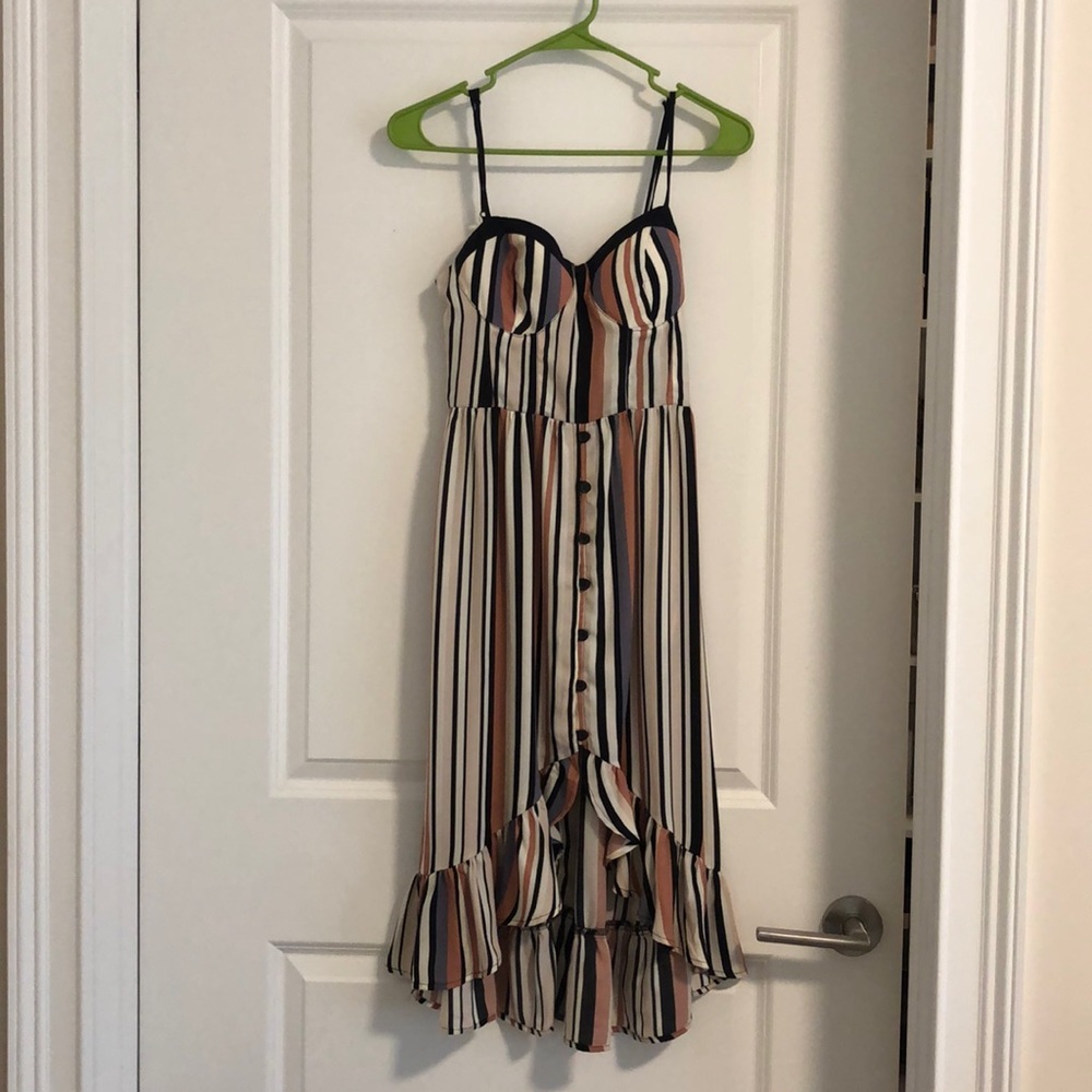 Multi color stripes spring/summer dress